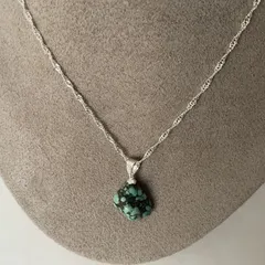 中古 ★天然石★ターコイズ★トルコ★シルバーペンダント★パールネックレス★ハンドメイド★ファッション★パールペンダント★ネック 即納