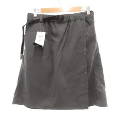 namelessage ネームレスエイジ タグ付き ストレッチミドルスカートパンツ キュロット ウェビングベルト グレー セール