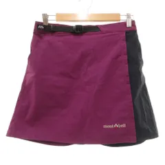 【期間限定】モンベル Montbell 美品 ストレッチ O.D. ラップショーツ キュロットスカート ミニ丈 M 紫 パープル  
