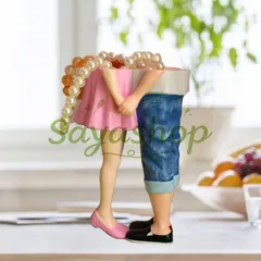 新品未使用 結婚式ギフト スタンド付きレジン製カップル植木鉢 レジン工芸品台座付き オフィス?室内卓上家庭用 アウトレット