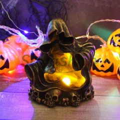【送料無料】新品未使用 新品 魔女彫刻 アンティーク風家庭用 室内花壇?コーナー用レジンナイトライト 装飾品