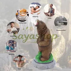 【即納】新品未使用 レジン製家庭用アクセサリー アロマバーナー 空気清浄用キャラクター造形線香立て 室内用咆哮熊フィギュア 卸売
