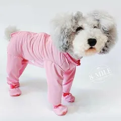 【送料無料】【送料無料】【撥水防汚】トイプードル用 犬の外出服 術後ケア対応 防虫加工 通気性快適 全身カバー フット付き アウトド