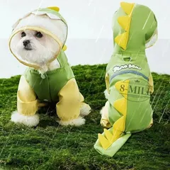 【送料無料】【送料無料】犬用レインコート 防水 大型犬対応 四足完全ガード パッチワークデザイン おしゃれ 撥水仕様 中型犬 金毛犬