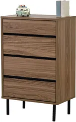 【激安】【特価商品】JK プラン 北欧 スリム 木製 4 段リビングチェスト 奥行 35.5cm 幅 55.5cm 脚付き 洋服