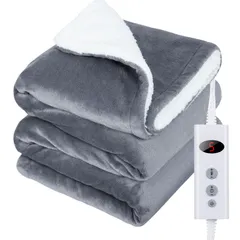 中古 電気毛布 掛け敷き兼用 188×130cm 電気毛布 掛け【大きいサイズ＆10段階温度調整＆ 9つタイマー機能 】 フラ 即納