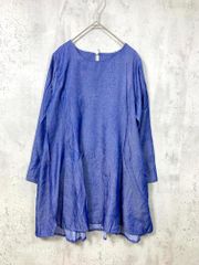 Tiaclasse ティアクラッセ ZZFTNM6160 バックフレア チュニック ワンピース sizeS/青 ■■レディース
