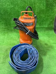 【激安】【通電のみ確認】寺田ポンプ SG-250 水中汚水ポンプ ※現状品 ホース付 通電のみ確認(ノ-200)