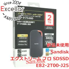 【即納】[bn:18] SANDISK　ポータブルSSD エクストリーム プロ　SDSSDE82-2T00-J25　2TB