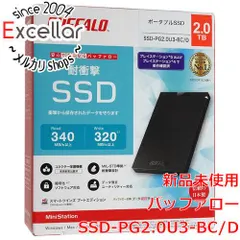 [bn:0] 【新品訳あり(箱きず・やぶれ)】 BUFFALO　外付けSSD　SSD-PG2.0U3-BC/D　2TB　 セール