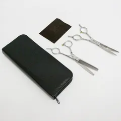 【激安】【中古品】MINGJUE　プロ用カットバサミ　スキバサミ　セット　理容　美容　散髪