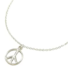 [ジュエリーショップエム] ピース peace ネックレス ニッケルフリー 3623 ゴールド