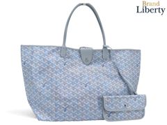 【限定新品同様】ゴヤール GOYARD サンルイGM ショルダーバッグ トートバッグ 2026年限定カラー バッグクリップ付き ポーラブルー PVC レザー STLCROGMLTY71CL23P