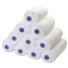 ☆新品☆スムースローラー 粉雪 ペイントローラー 毛丈20mm 6インチ 10本パック マイクロファイバー生地 TR60 新着
