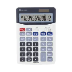 【激安】ナカバヤシ デスクトップ電卓 12桁 スタンダードL ライトグレー ECD-4103TLG [L]