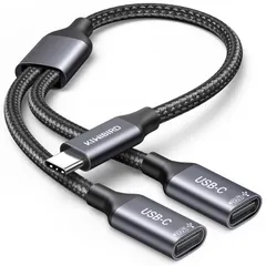 【期間限定】KiWiBiRD USB Cスプリッター 2ポート データ転送用 USBCスプリッター充電用 