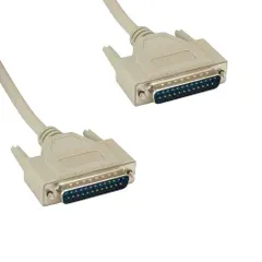 【送料無料】Kentek 10フィート FT DB25 25ピン シリアルプリンタケーブルコード 28AWG オス→オス M/M 成