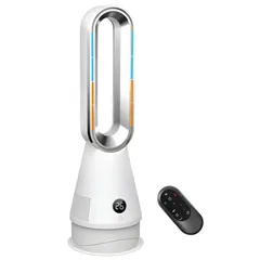 【激安】電気ヒーター【冷暖兼用・上下左右角度調節・羽根なし扇風機・ECO恒温モード】タワーファン セラミックヒーター 3段階温風