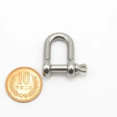 ステンレスシャックル 5mm 2個セット SUS304 使用荷重80kgs熱間鍛造 研磨 鎖  連結金具 送料無料
