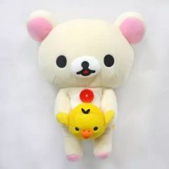 중고 봉제인형 코리락쿠마 ＆キイロイトリ キイロイトリといっしょぬいぐるみXL 「 리락쿠마 」 タイトー限定