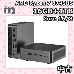 【即納】中古・動作品 Glorlin ミニPC 【AMD Ryzen 7 8745HS】8 コア 16 スレッド 16GB DD