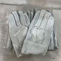 未使用】作業用牛床革手袋 背縫い革手袋600 1打・12双くくり BCランク