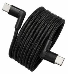 防犯 監視 見守りカメラ用 USB Type-C to Type-C ケーブル 編み込み 両端L型 3A 60W対応 高 送料無料