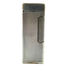 【激安】ダンヒル dunhill ガスライター ローラー バーレイ柄 シルバーカラー 火花確認済 /MW ■GY99