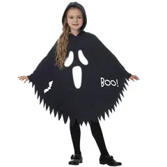 【激安】【新品】 [Nestkanina] ハロウィン 仮装 子供 かわいい おばけ ゴースト 幽霊 お化け ケープ ポンチョ 