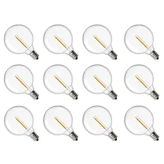 【激安】【新品】 LED電球 G40 ストリングライト用電球 E12口金 フィラメント 電球色 PC素材 破損しにくい 小型エジ