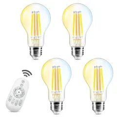 【新品】 DiCUNO LED電球 E26口金 60W相当 6W フィラメント電球 800lm 調光 調色 リモコン付き 送料無料