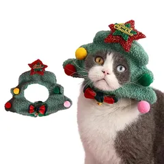 中古 【新品】 【2024年のNEWスタイル】犬 猫用 クリスマスツリー 帽子 被り物 可愛いペット用 コスチューム クリスマ 即納