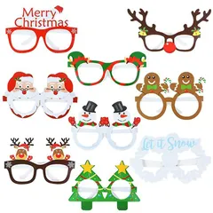 【期間限定】【新品】 nalaina クリスマス メガネ 9個セット クリスマスツリー コスチューム クリスマス仮装 クリスマス コ