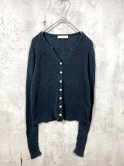 CANAL JEAN El mar エルマール リブスキッパーニット カーディガン sizeONE ダークグリーン ■■ レディース