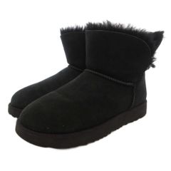 아그 오스트레일리아 UGG australia 짧은 부츠 무톤 스웨이드 보어 25 블랙 블랙 FF ■GY18