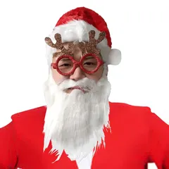 【即納】【新品】 【BEAUTY PLAYER】サンタ 髭 サンタ ヒゲ サンタ 帽子 クリスマス メガネ コスプレセット (3