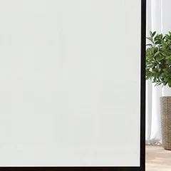 中古 窓用フィルム 目隠しシート すりガラスシート 窓ガラス目隠しフィルム 60×200cm 薄白 剥がせる, 貼り直し可能, 即納