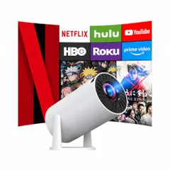 【即納】プロジェクター 小型 家庭用 WiFiなしでも使える スマホ有線接続 1080P 270°回転 天井投影 Bluetoo