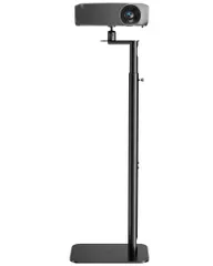 プロジェクタースタンド 高さ調整84?117cm 強化ポール 耐荷重5kg ブラック 極太ポール 金属製 スライドレール アウトレット