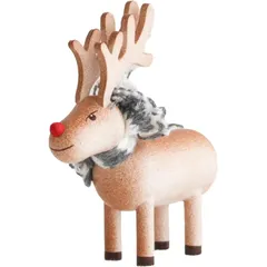 【期間限定】【新品】 ノルディカ ニッセ クリスマス 木製人形 トナカイ ブラウン マフラー