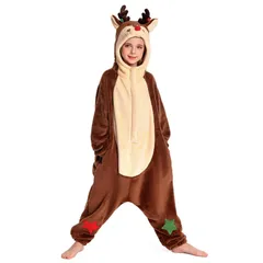 【新品】 [OLAOLA] トナカイ 着ぐるみ コスプレ パジャマ 子供 クリスマス コスチューム 動物 可愛い 仮装  送料無料