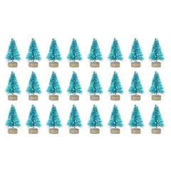 中古 【新品】 LIOOBOミニクリスマスツリー ミニチュア 24個セット 卓上置物 飾り 4cm クリスマスオーナメント 耐 即納