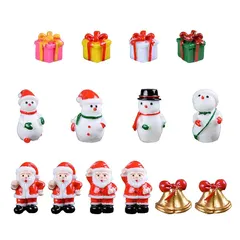 【新品】 クリスマス 置き物 ミニ 14個セット クリスマス ミニチュア 置物 クリスマス オーナメント 飾り サンタク 新着