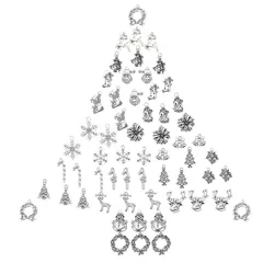 【期間限定】【新品】 SUNNYCLUE　クリスマス　60個20種　チャーム　サンタ　クリスマスツリー　雪の結晶　チャーム　花　樹　