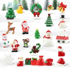 【新品】 NALER クリスマス 飾り 置物 樹脂3Ｄ クリスマス 飾り付け 24個セット ご自宅 オフィス お店 ミニ｜在庫あり