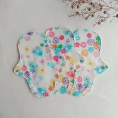【即納】布ライナー 選べる無添加コットン×花柄台湾生地　20cm 2層仕立て 3枚セット