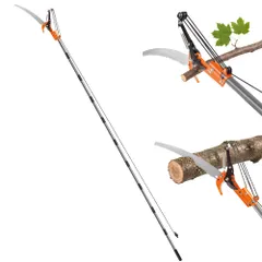 【激安】★新品★Walensee 高枝切りバサミ 4.3m 2in1 剪定鋏＆ノコギリ 10段伸縮 軽量アルミ 果樹 庭木 剪定
