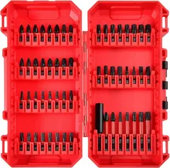 【送料無料】PEAKNOCK 磁気ドライバービット 耐衝撃 インパクト用ビットセット 56本 S2鋼 黒色酸化被膜 1/4インチ六角