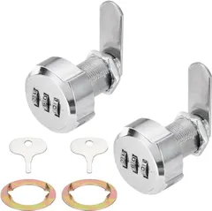特価　組み合わせキャビネットロック 1-1/8インチ 2個セット 3桁キーレス金属引き出し梅頭ロック キッチンキャビネッ セール