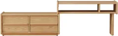特別価格　Mangowood テレビ台 伸縮 テレビボード ローボード 天然木 コーナー対応 幅70cmタイプ 24～3 新着